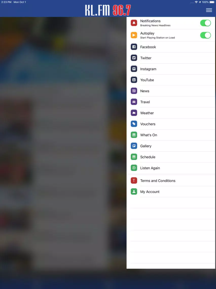 KL.FM iPad  Screenshots