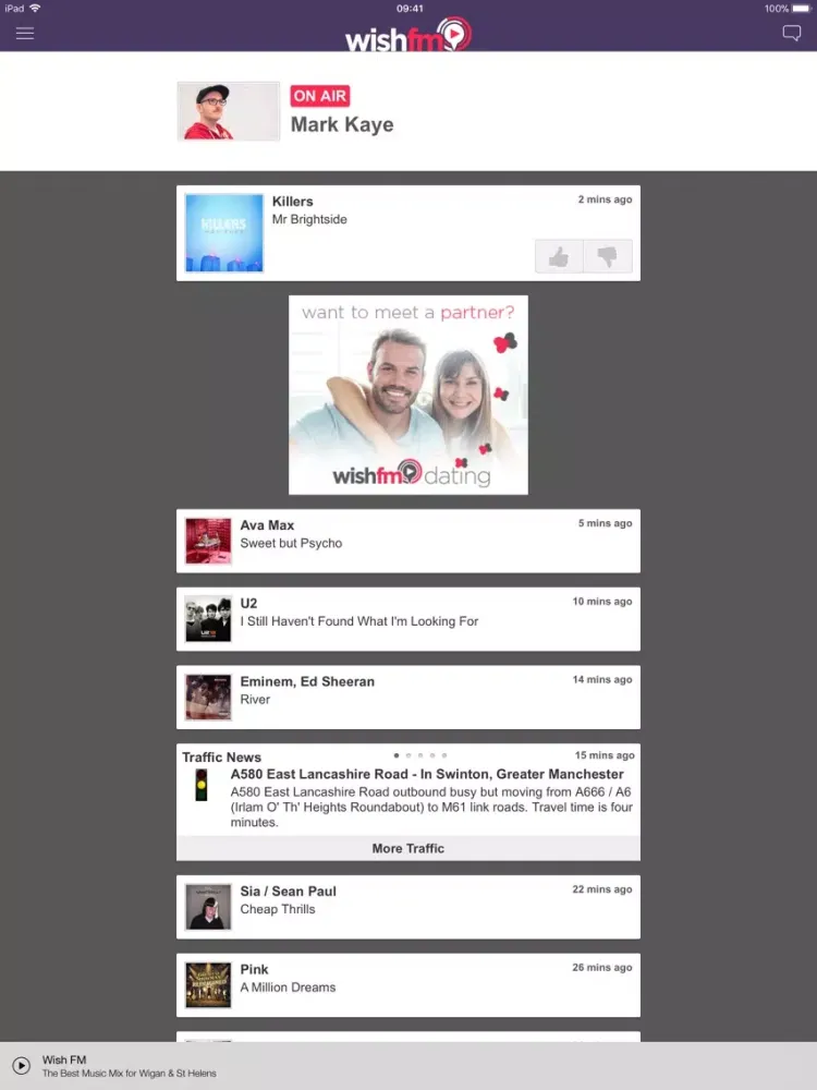 Capturas de tela do Wish FM iPad 