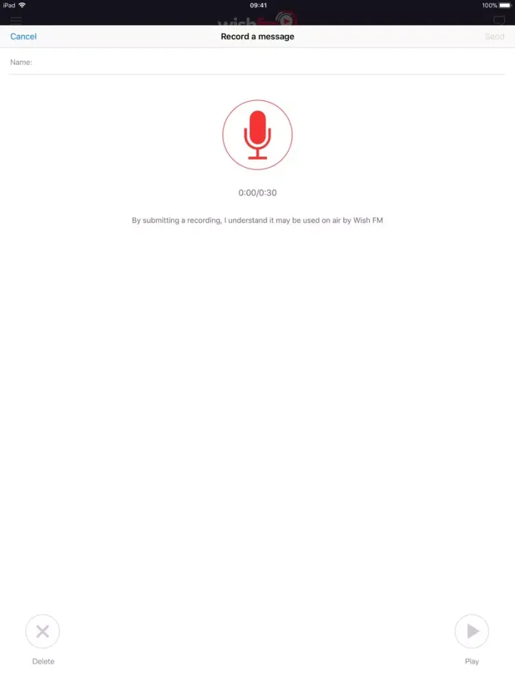 Capturas de tela do Wish FM iPad 