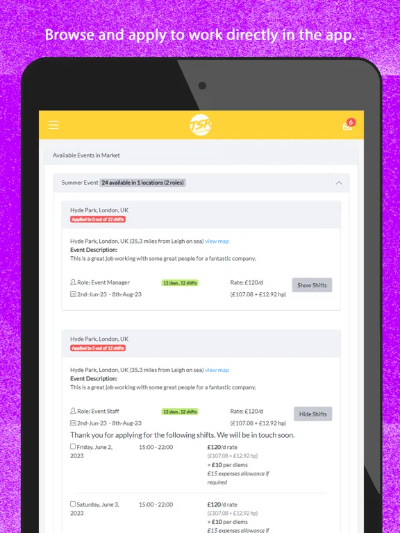 Screenshot di TSR Staff App iPad 