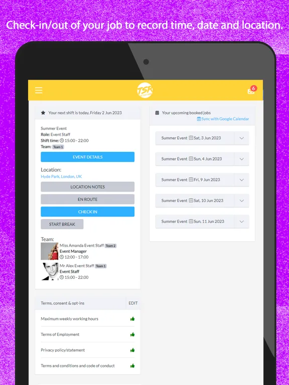 Screenshot di TSR Staff App iPad 