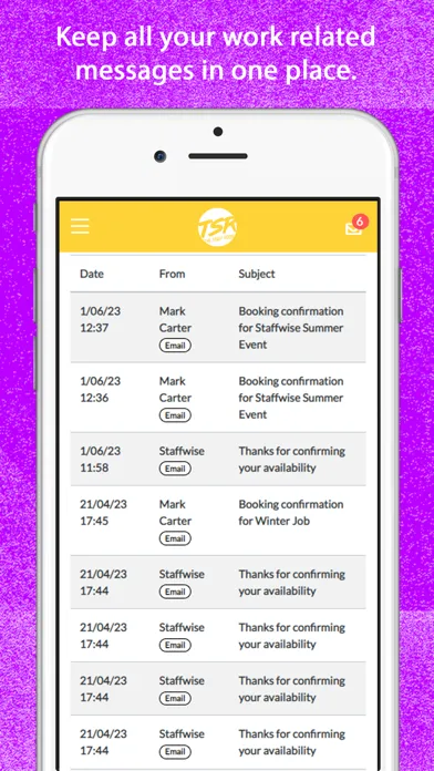Screenshot di TSR Staff App