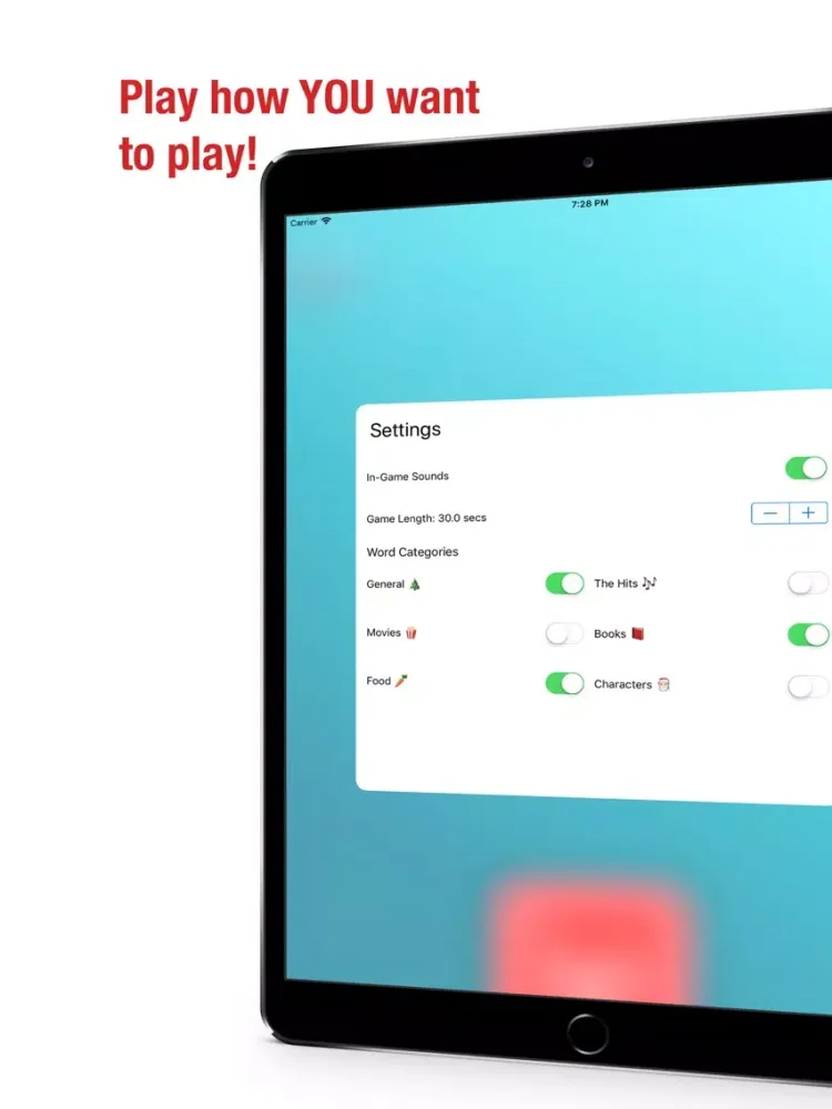 Tangkapan layar Christmas Charades iPad 
