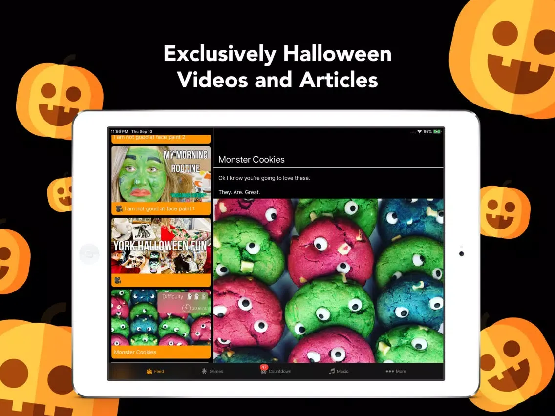 Capturas de tela do Halloween Party: Music, Games iPad 