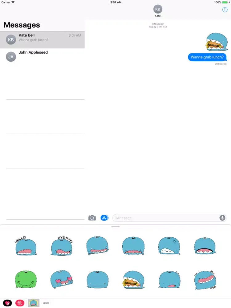 صور Goch the Whale Stickers iPad 