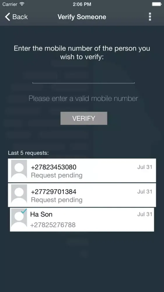Tangkapan layar ThisIsMe - Verified Identities