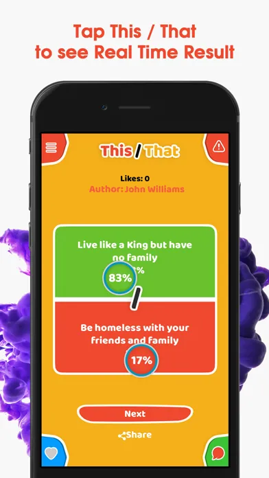 Capturas de tela do This or That - Would you Rather This or That Dirty