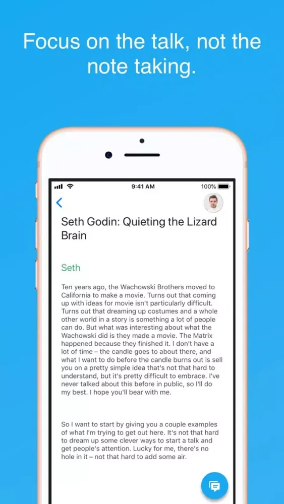 Capturas de tela do Thisten - Text Transcription