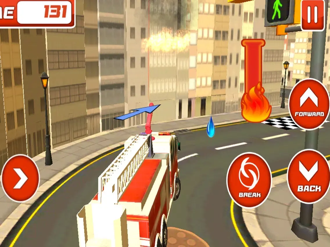 City Fire Fighter Rescue Truck Sim iPad 应用截图