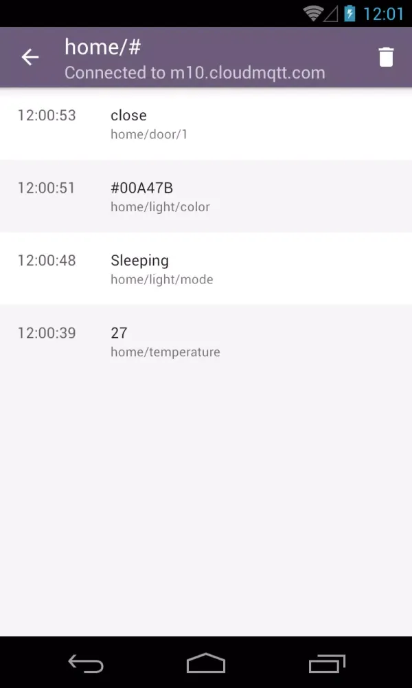 MQTT Dashboard Screenshots