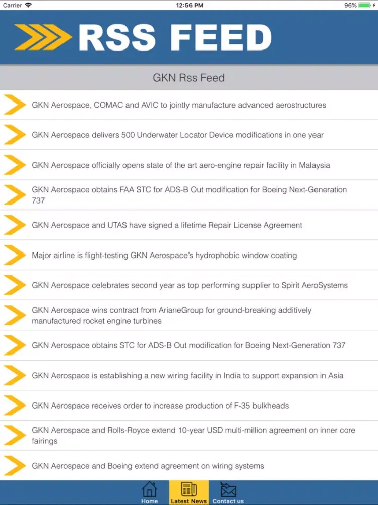 GKN Aerospace iPad  Screenshots