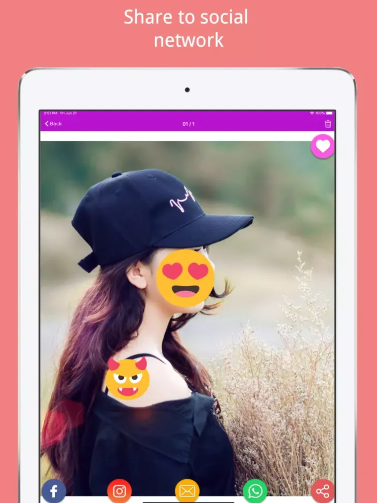 Emoji Face - Moji Me Maker iPad 應用截圖