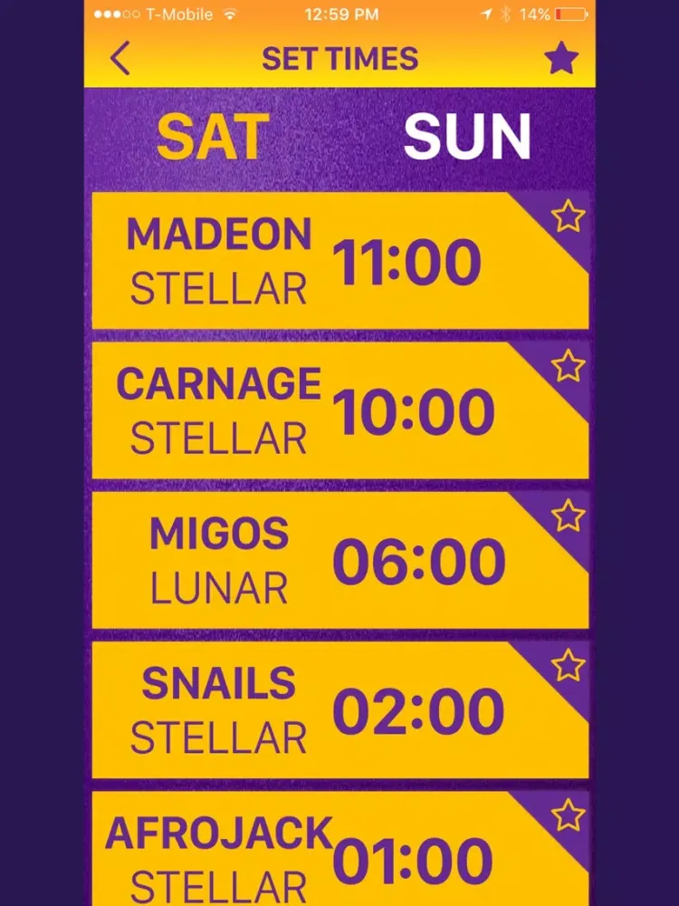 Capturas de tela do Moonrise Festival 2017 iPad 
