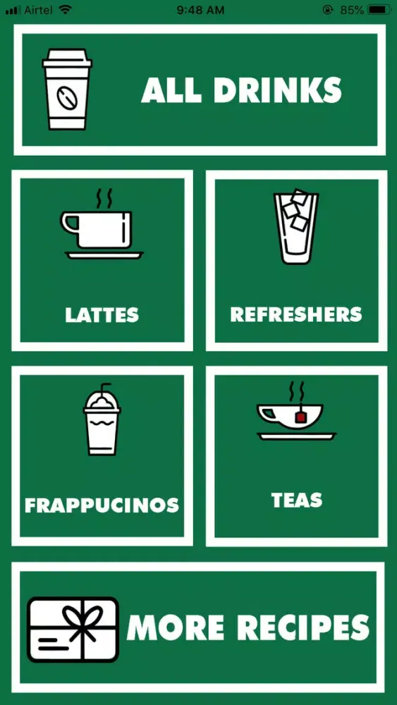 Ảnh chụp màn hình của Recipes for Starbucks