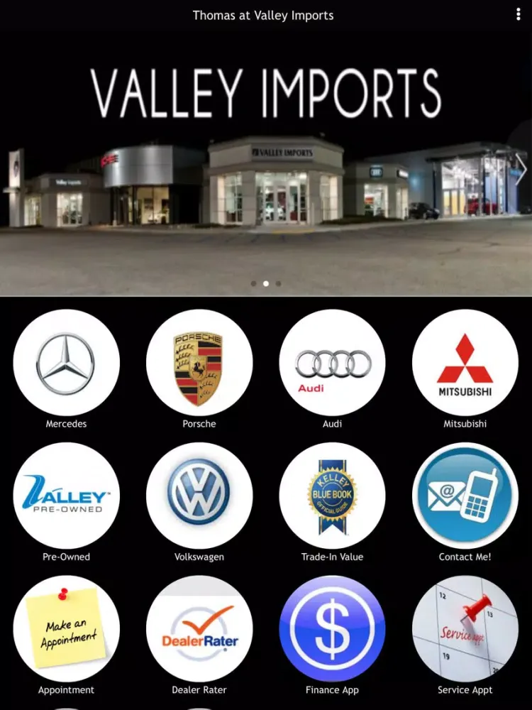 Ảnh chụp màn hình của Thomas at Valley Imports iPad 
