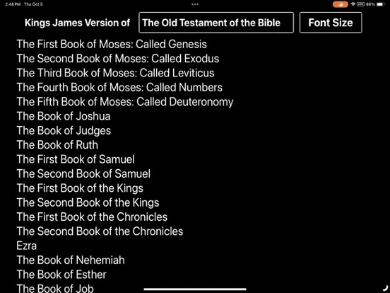 KJV Bible Reader iPad  Screenshots