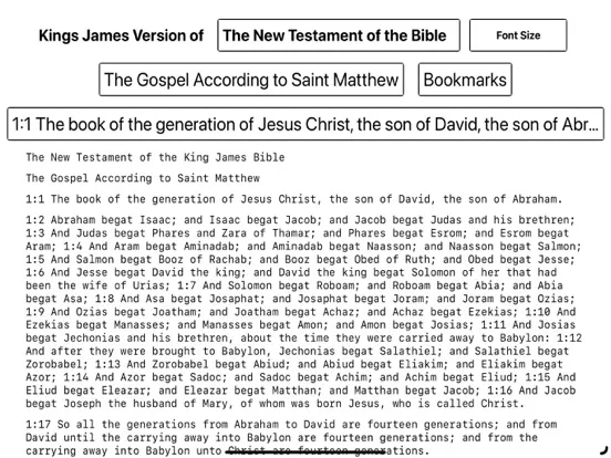 KJV Bible Reader iPad  Screenshots