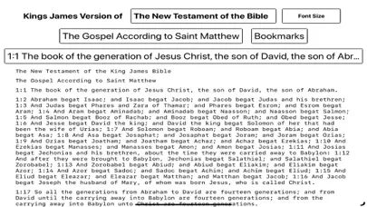 KJV Bible Reader Screenshots