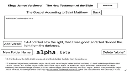 KJV Bible Reader Screenshots