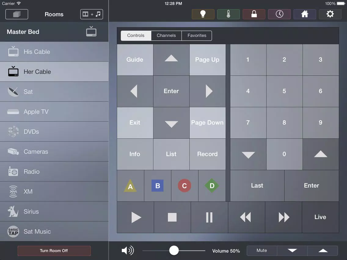 Captures d'écran de Thomas David Home Control iPad 