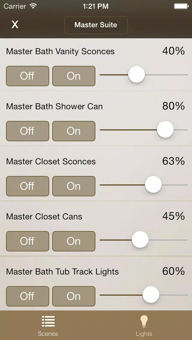 Captures d'écran de Thomas David Home Control