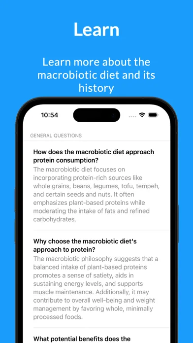 ภาพหน้าจอของ Macrobiotic Diet Recipes