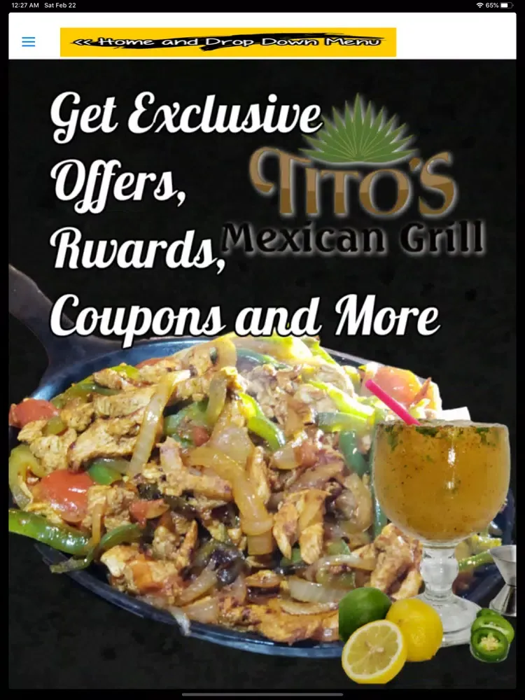 Titos Mexican Grill iPad  स्क्रीनशॉट