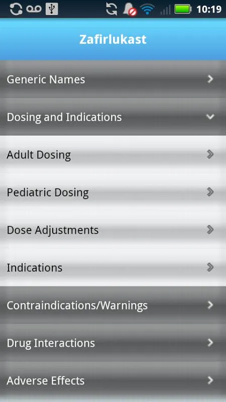 Capturas de tela do Drugs