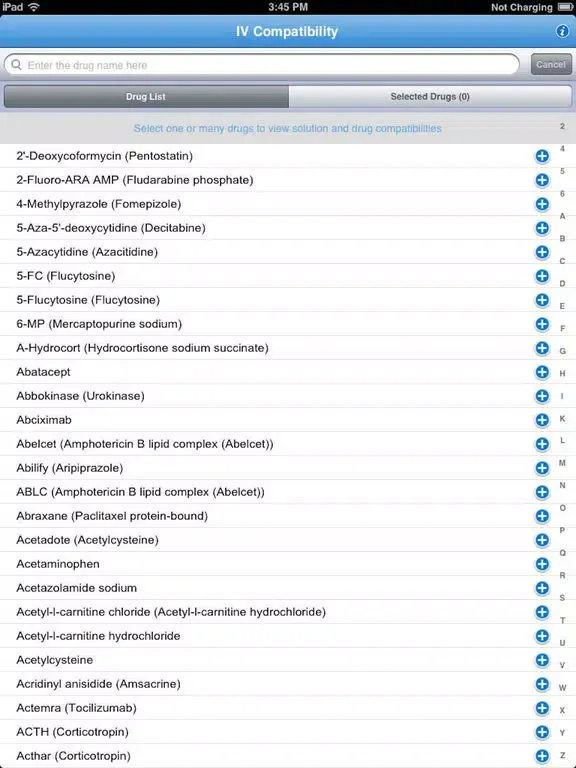 IBM Micromedex IV Comp. iPad  Screenshots
