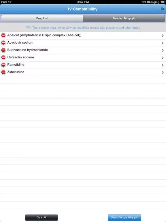 IBM Micromedex IV Comp. iPad  Screenshots
