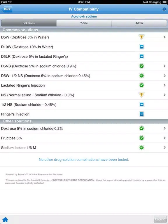 IBM Micromedex IV Comp. iPad  Screenshots