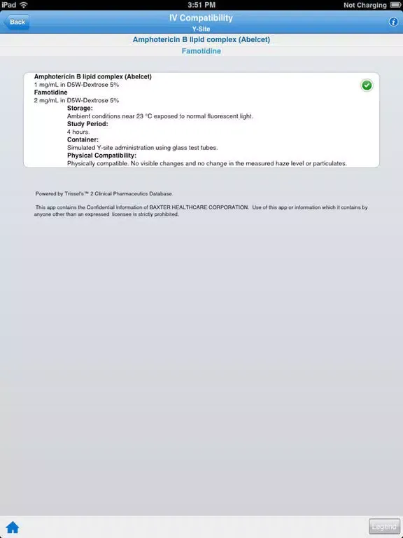 IBM Micromedex IV Comp. iPad  Screenshots
