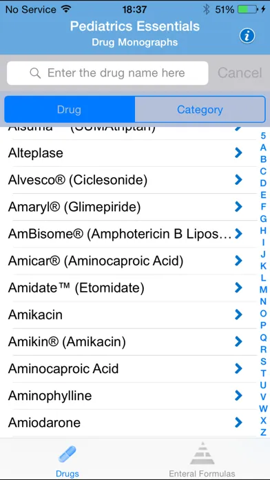 Captures d'écran de Micromedex Pediatric Reference