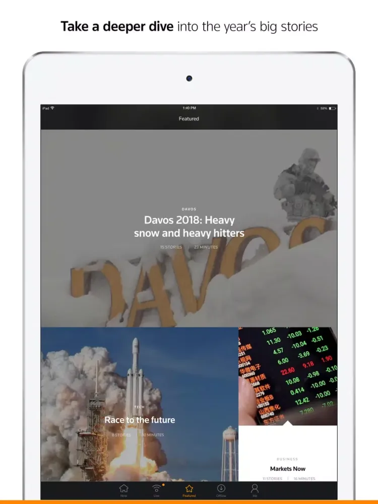 Reuters TV: Video News iPad  스크린샷