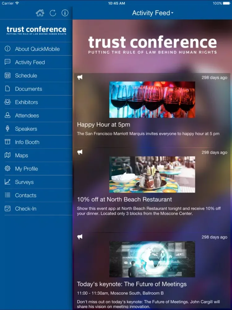 Capturas de tela do Trust Connect iPad 