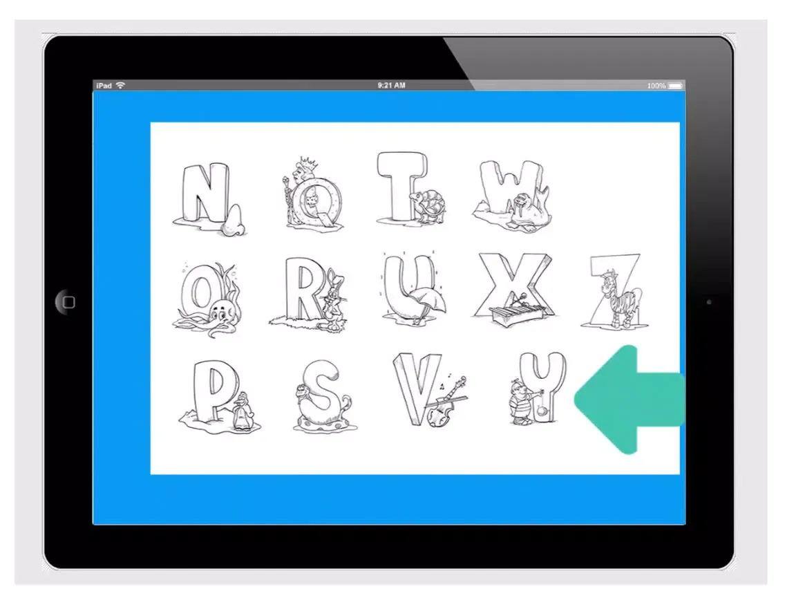 abc alphabet animal coloring books for kids free iPad  Screenshots