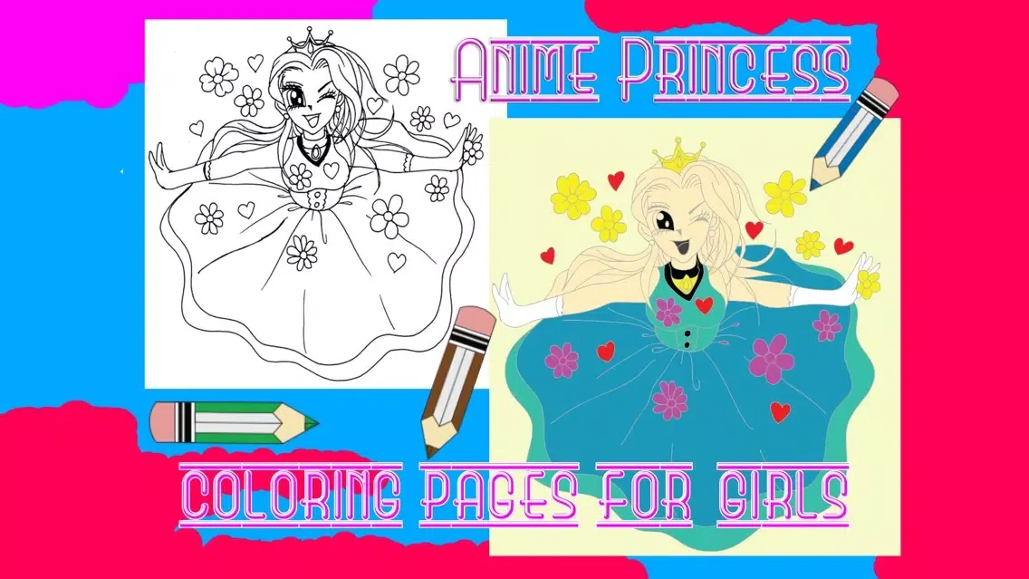 صور my anime princess coloring pages colouring book