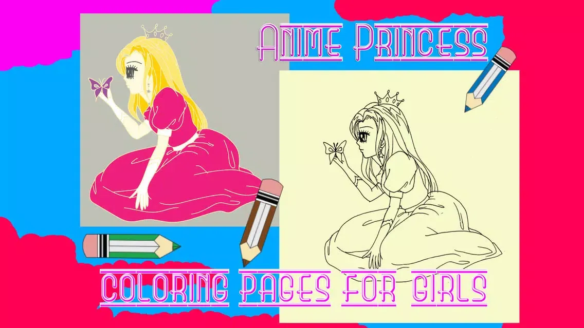 صور my anime princess coloring pages colouring book