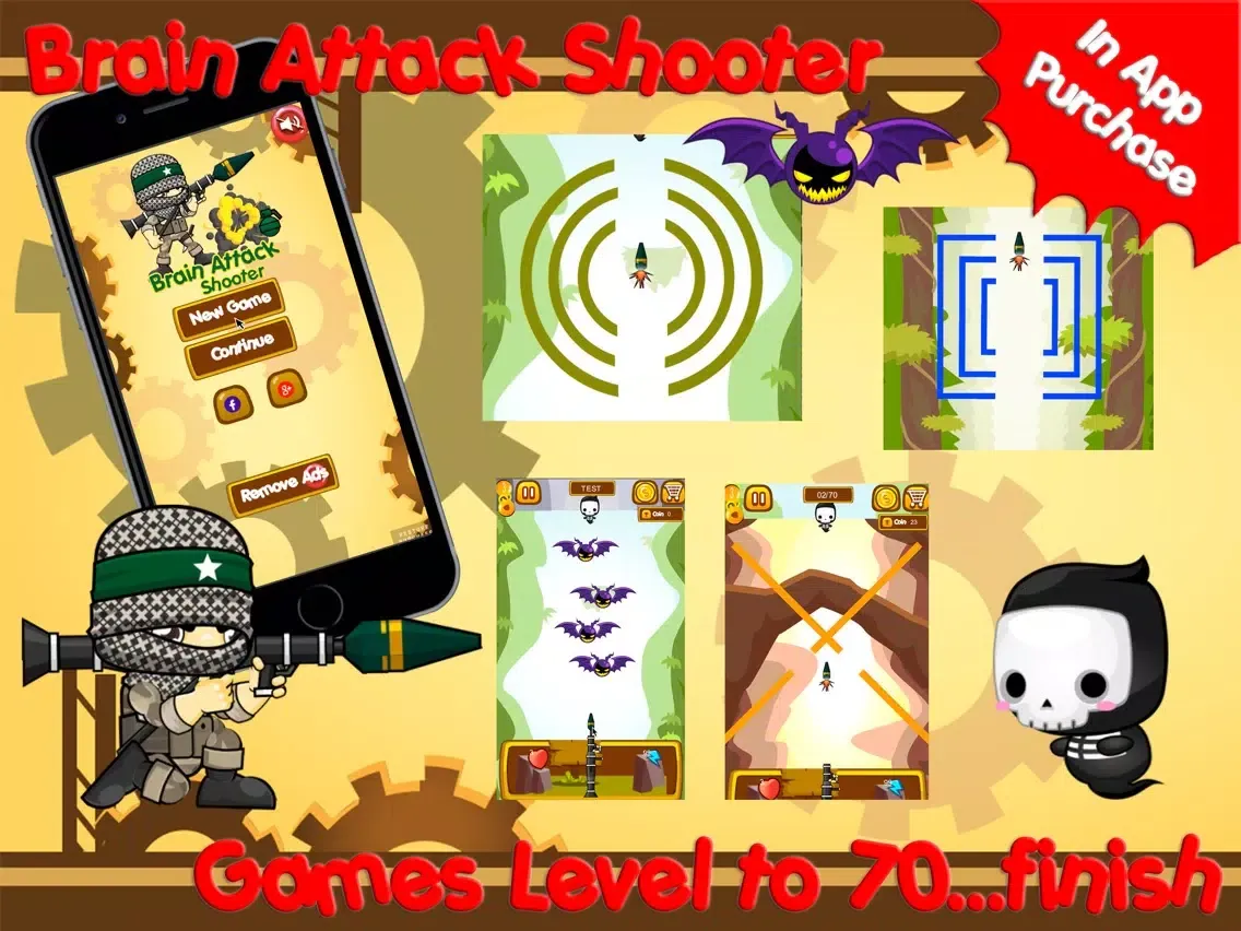 Brain Attack Shooter - brain teasers for kids iPad  Screenshots