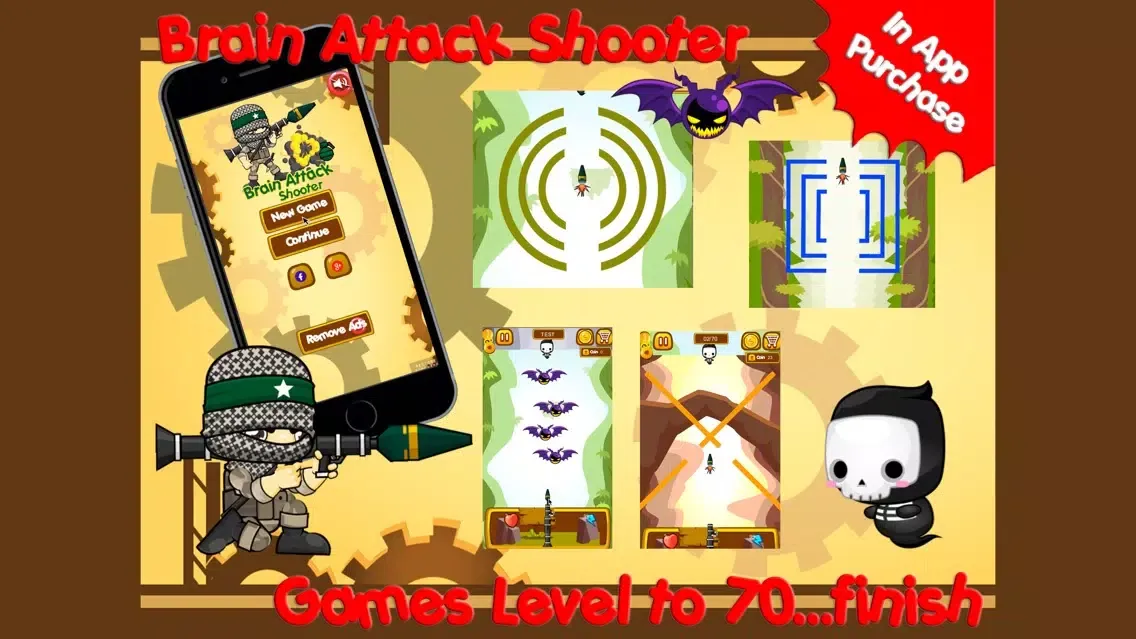 Brain Attack Shooter - brain teasers for kids Screenshots
