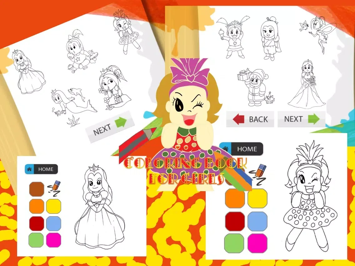 princess fairy tales coloring pages babies book iPad  Screenshots