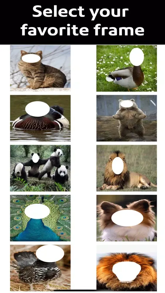 Скриншоты Animal Face Photo Montage