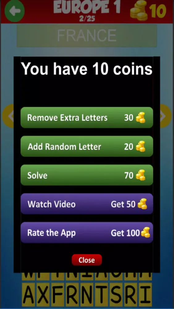 Coutries Capitals Quiz应用截图