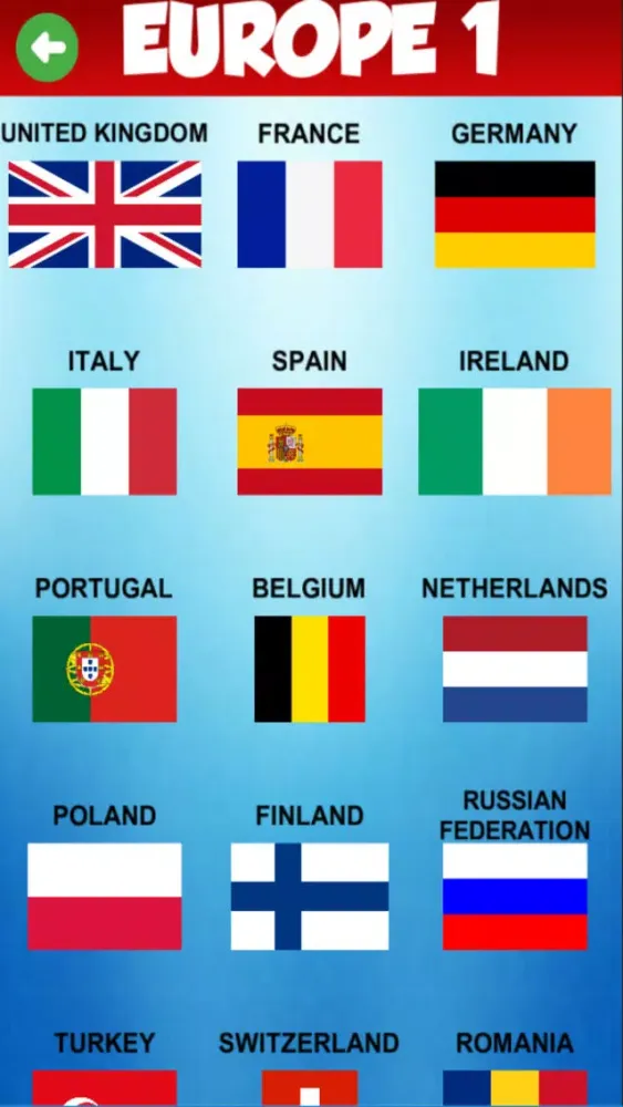 Coutries Capitals Quiz应用截图