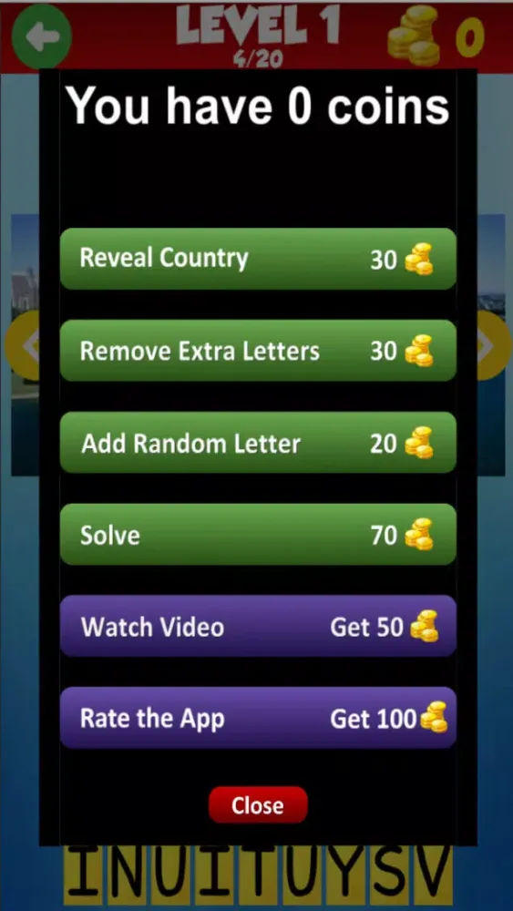 Capturas de tela do Guess the City Geo Quiz