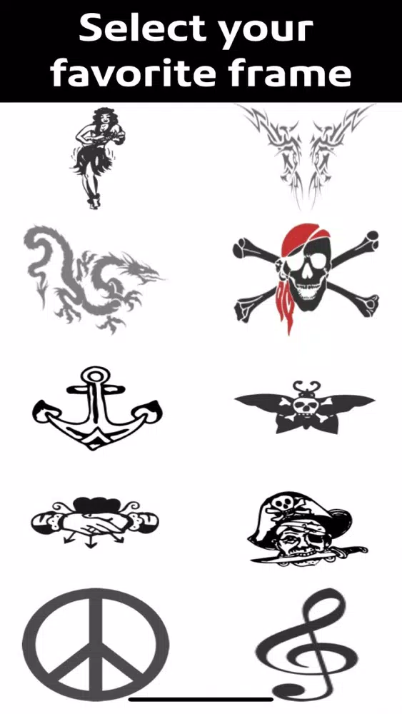 Tattoo my photo Deluxe应用截图