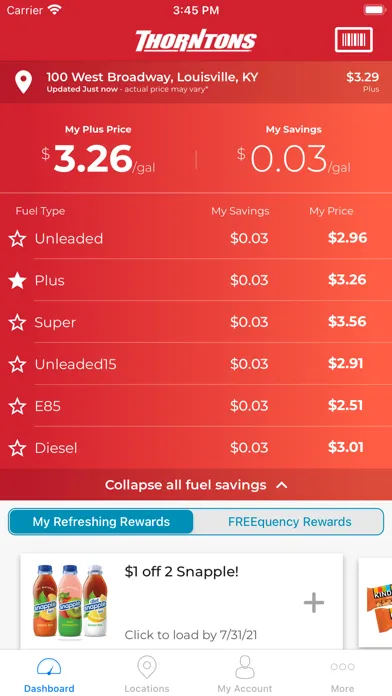 Capturas de pantalla de Thorntons Refreshing Rewards