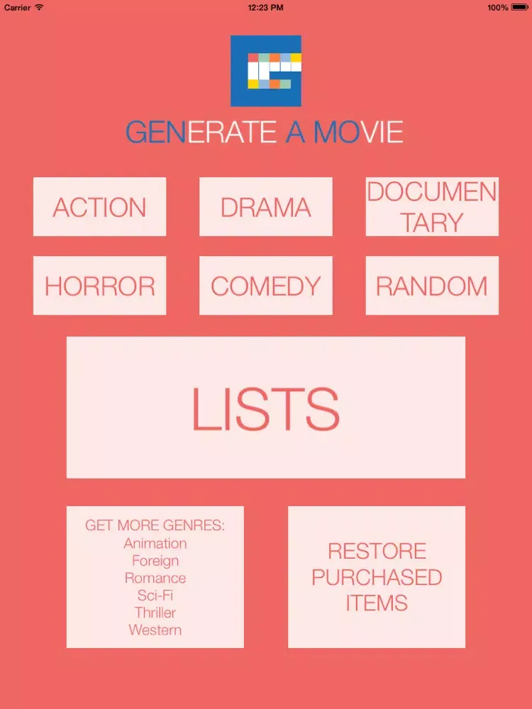 Capturas de pantalla de Genamo | The top movie recommendation engine | Suggestions based on what you like iPad 