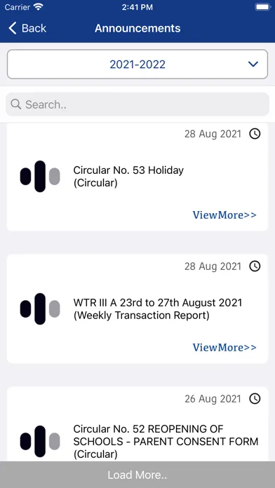 DSE Parent Screenshots