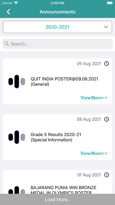 Скриншоты RBGS Parent Portal